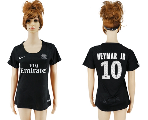 Women's Paris Saint-Germain #10 Neymar Jr Sec Away Soccer Club Jersey